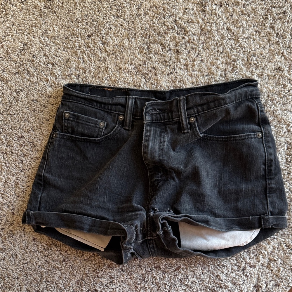 Levi's Black Jean Shorts for Women